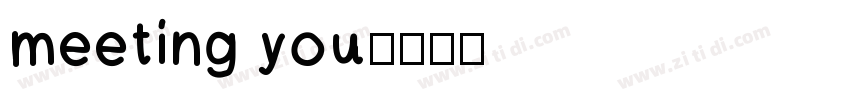meeting you字体转换